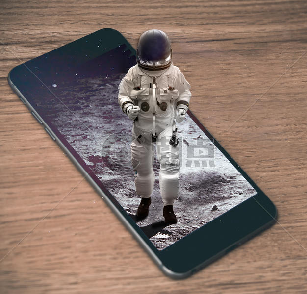 手机里的宇航员图片素材免费下载