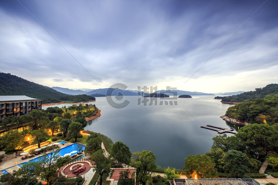 千岛湖洲际酒店窗外风景图片素材免费下载