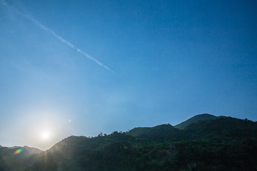 夜晚日落山脉风景图片素材免费下载