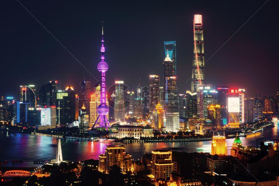 上海夜景图片素材免费下载