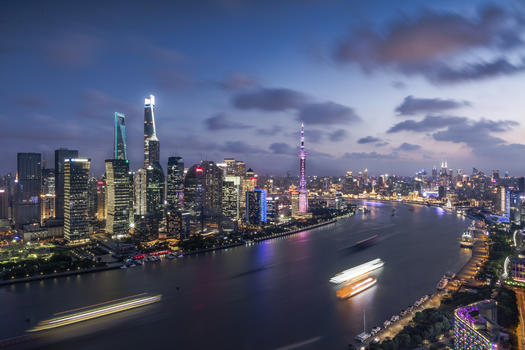 星光璀璨的上海北外滩夜景图片素材免费下载