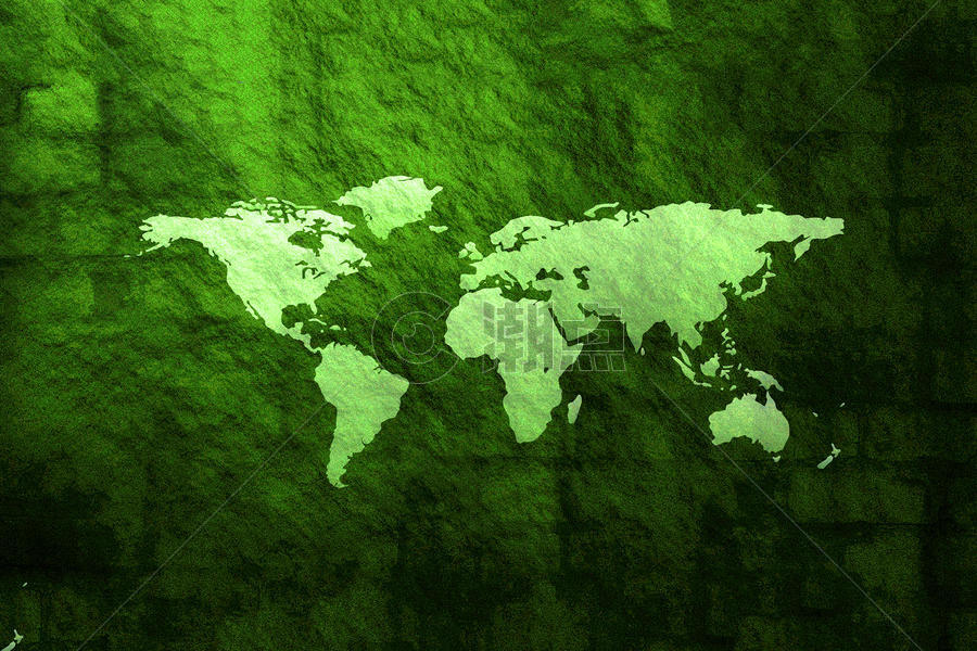 地球图案绿色背景图片素材免费下载