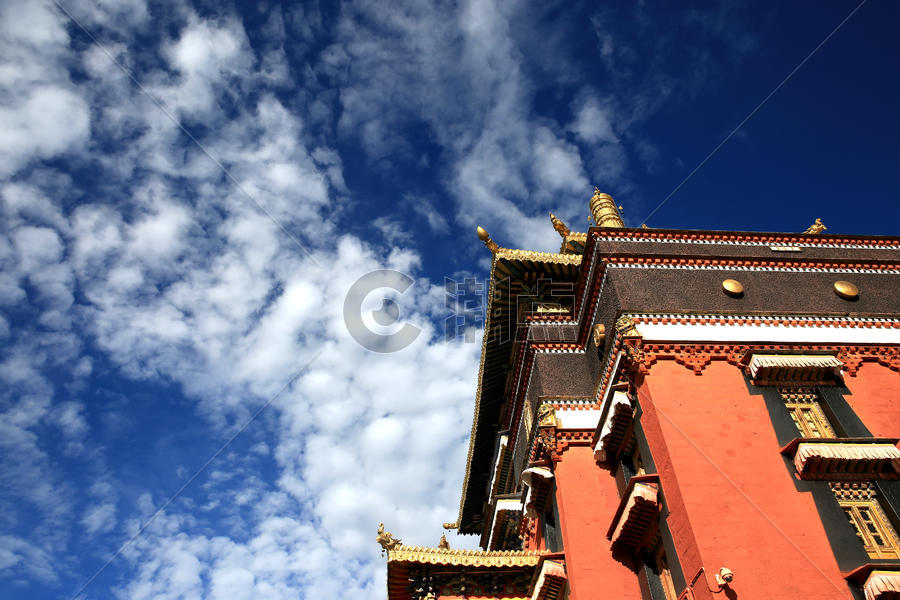 美丽端庄的西藏蓝图片素材免费下载