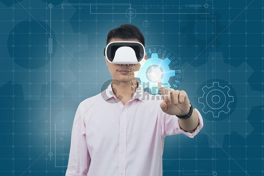 VR眼镜齿轮创意图图片素材免费下载