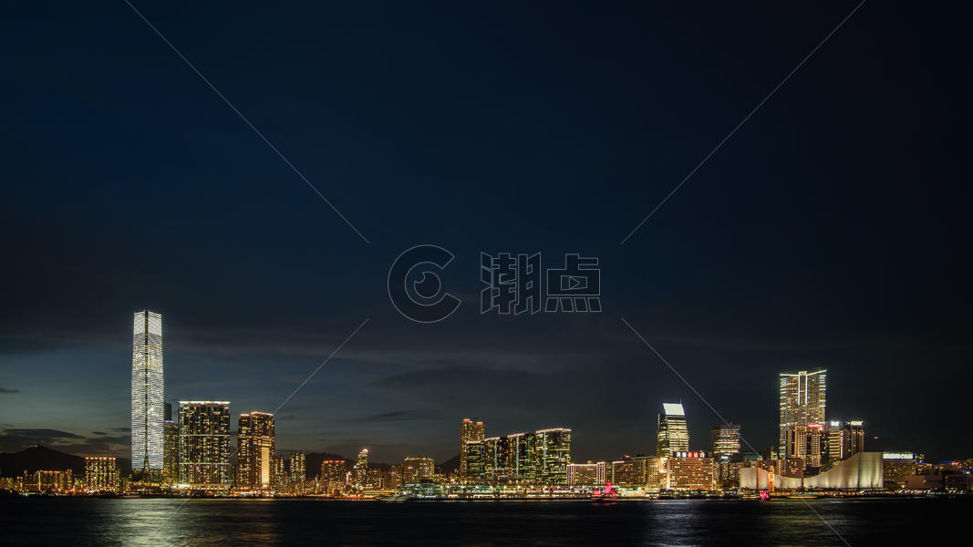 维多利亚港夜景图片素材免费下载