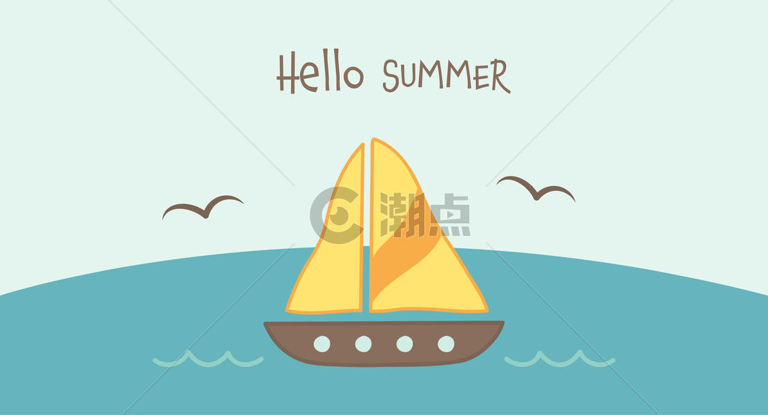 帆船 夏天图片素材免费下载