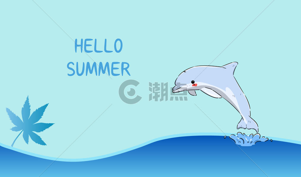 海豚夏季 海边图片素材免费下载