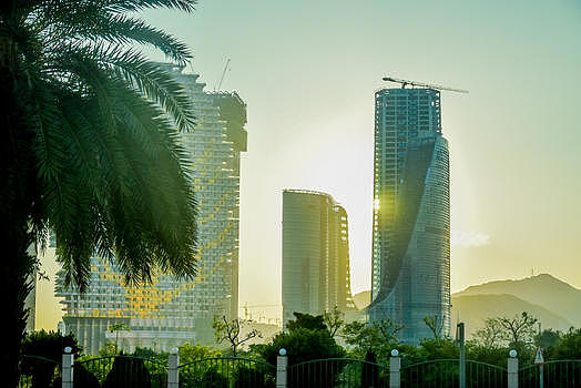澳门-美丽的城市建筑与蓝天图片素材免费下载