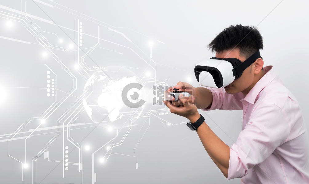 VR眼镜科技线条图片素材免费下载