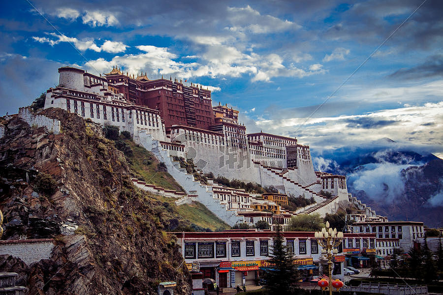 西藏布达拉宫的早晨图片素材免费下载