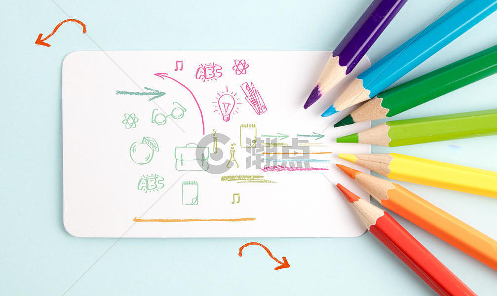 色彩斑斓的画笔总能创造出五颜六色的想法图片素材免费下载