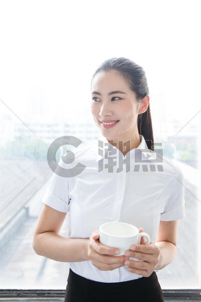 职业女性休息喝咖啡图片素材免费下载