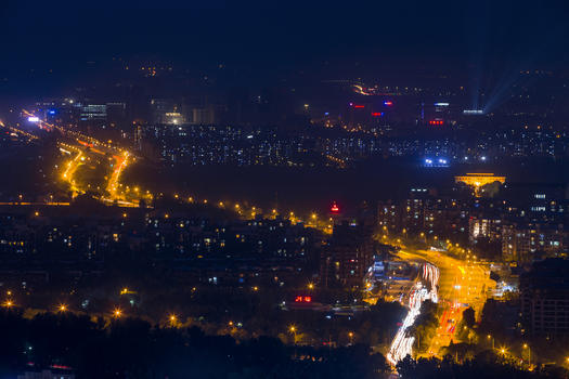 百望山的夜景京城图片素材免费下载