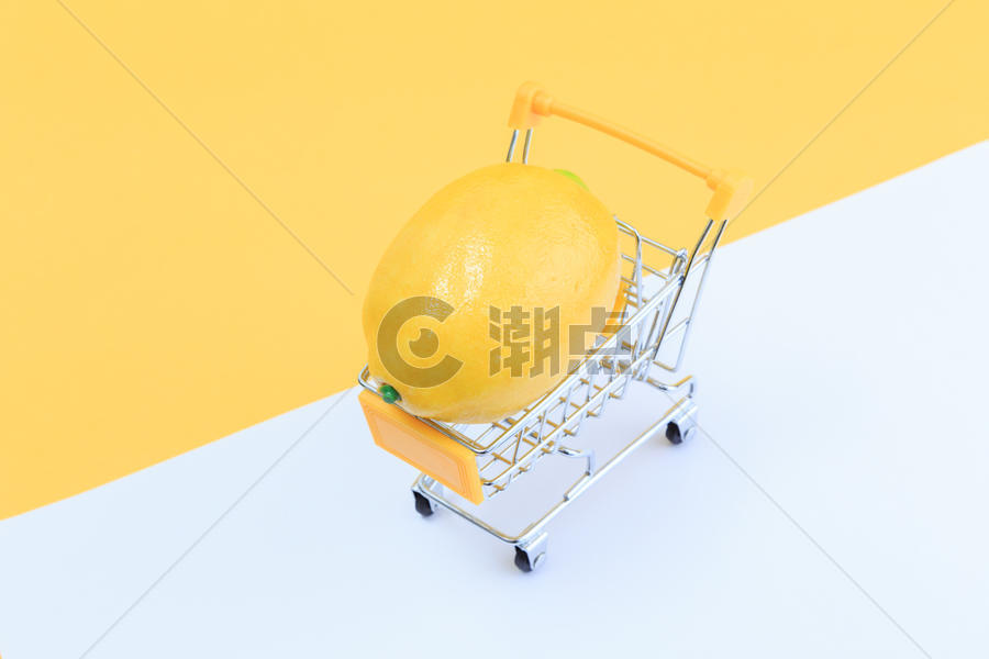 购物车里的柠檬图片素材免费下载