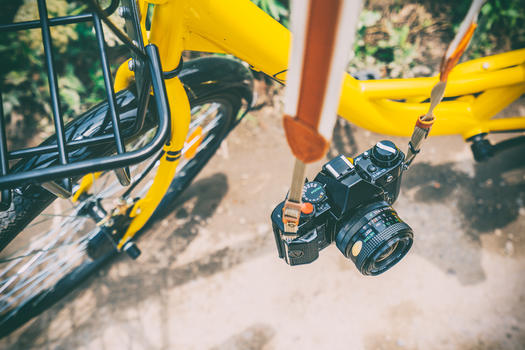 胶片相机自行车图片素材免费下载