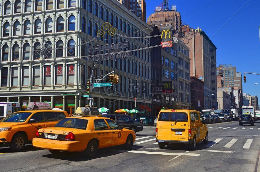 美国纽约街道黄色计程车图片素材免费下载