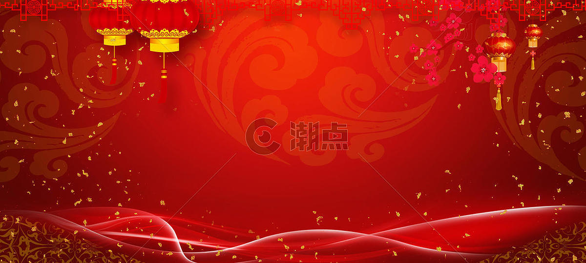 大红新年背景图片素材免费下载