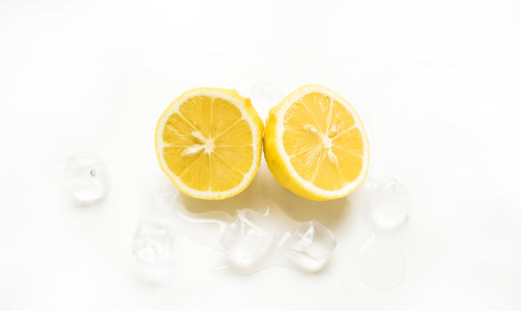 柠檬与冰块图片素材免费下载