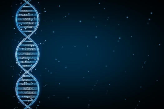 双螺旋DNA蓝色背景图片素材免费下载