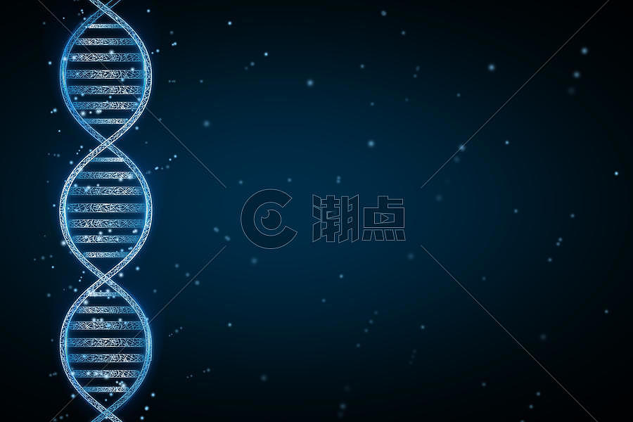 双螺旋DNA蓝色背景图片素材免费下载