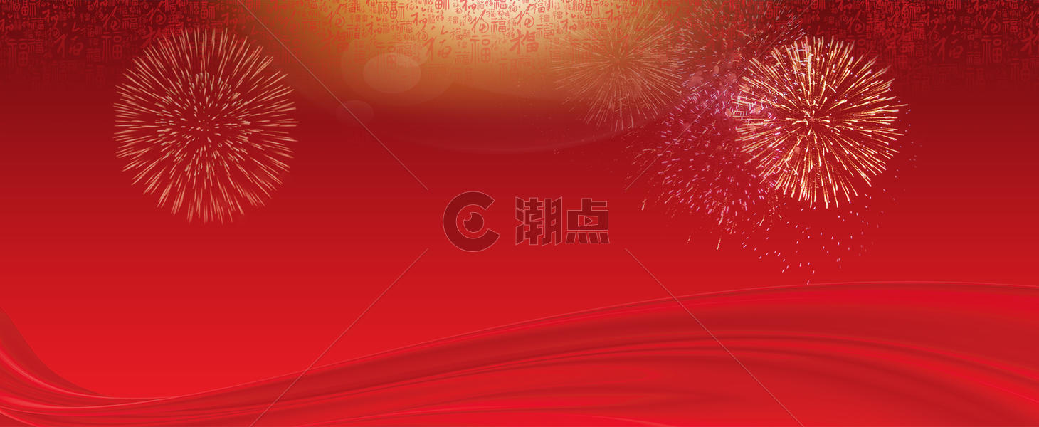 红色喜庆节日烟花图片素材免费下载