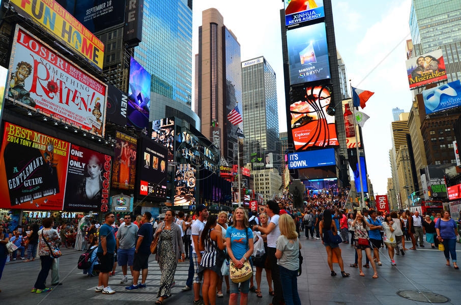 美国纽约时代广场街道图片素材免费下载