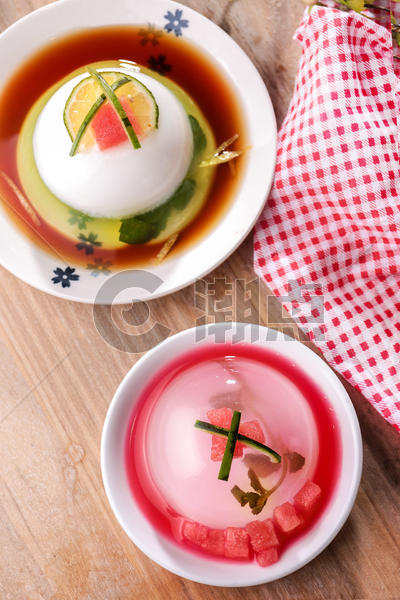 夏季美食甜品水信布丁图片素材免费下载
