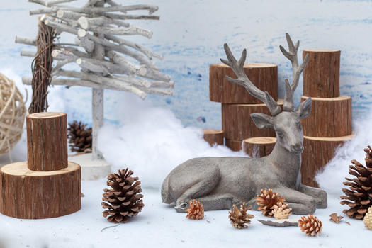 冬季圣诞节麋鹿模型素材图片素材免费下载