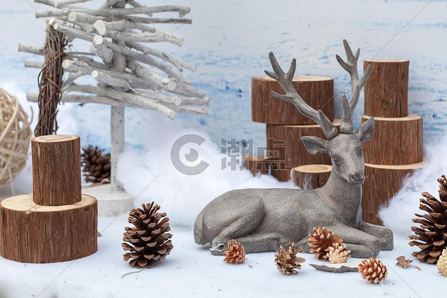 冬季圣诞节麋鹿模型素材图片素材免费下载