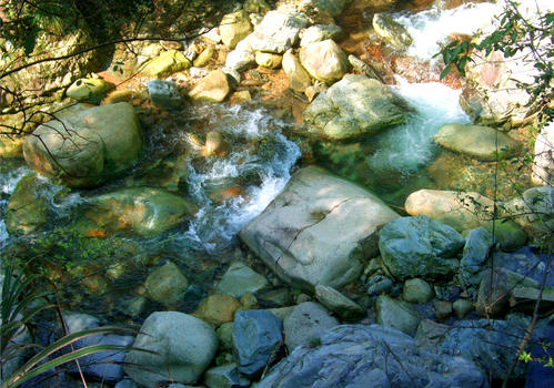 小溪和石头图片素材免费下载