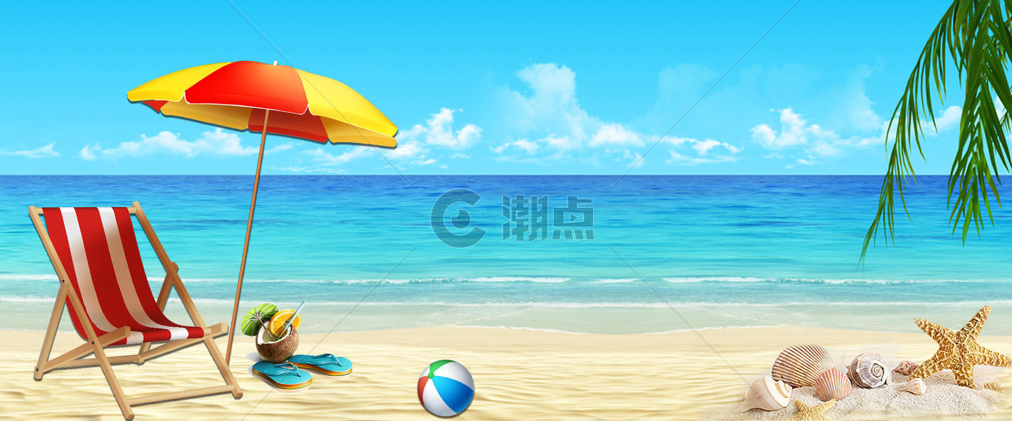 大海沙滩美景图片素材免费下载