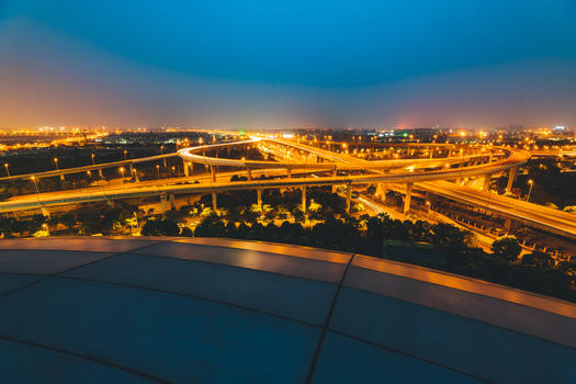 城市立交桥夜景图片素材免费下载