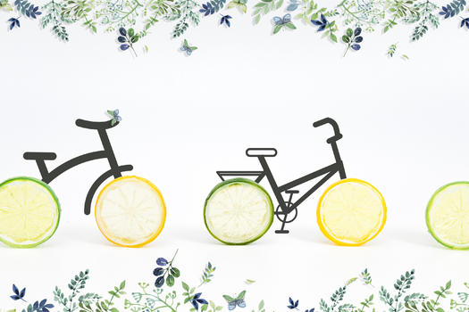 柠檬自行车图片素材免费下载
