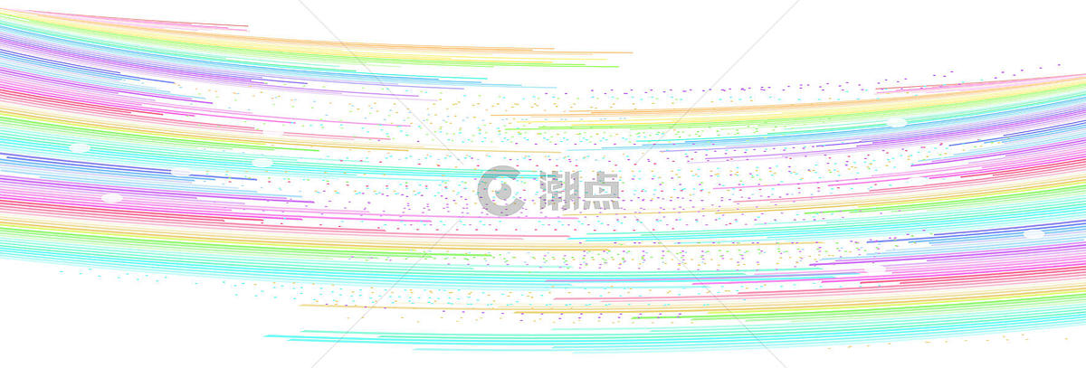 彩色彩虹线条粒子图片素材免费下载