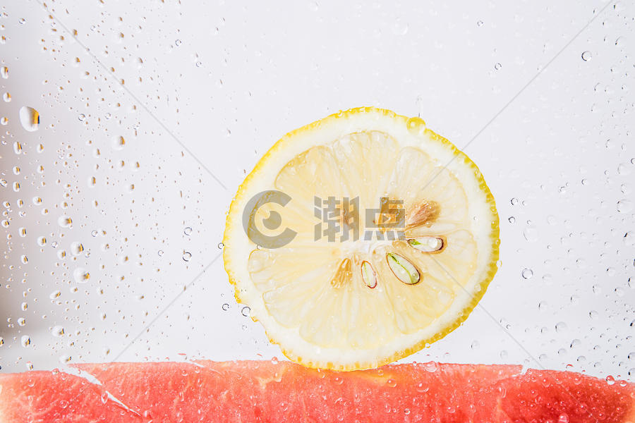 创意西瓜柠檬组合图片素材免费下载