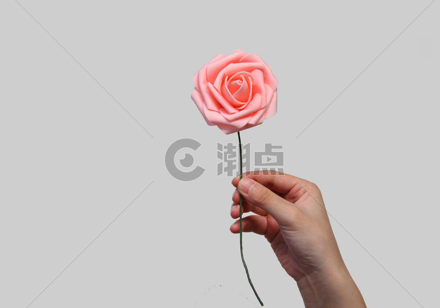 手拿玫瑰花背景素材图片素材免费下载