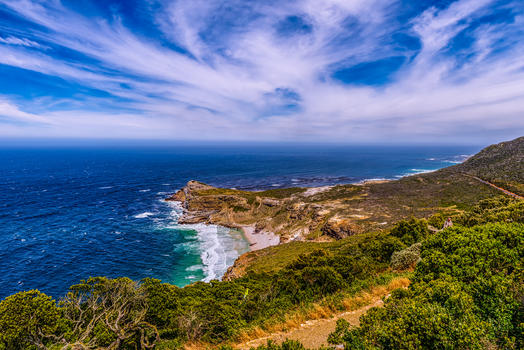 远眺南非好望角海峡图片素材免费下载