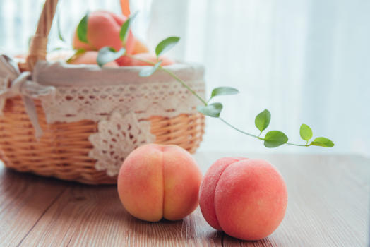 夏日水果水蜜桃桃子图片素材免费下载