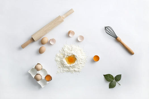 食品制作材料鸡蛋面粉图片素材免费下载