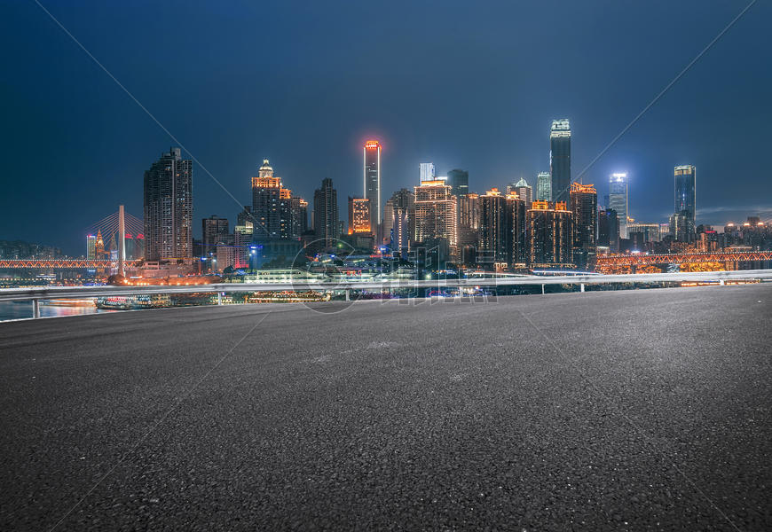 重庆夜景城市道路素材图片素材免费下载