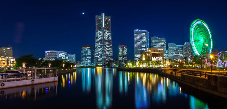 横滨夜景图片素材免费下载