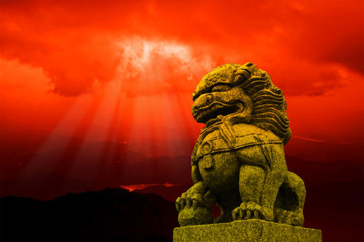 威震神州石狮图片素材免费下载