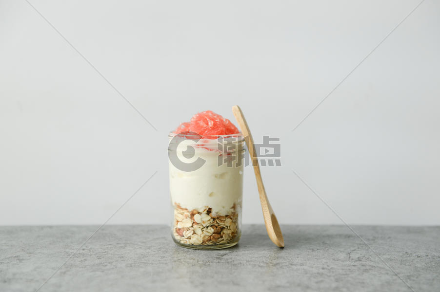西柚麦片酸奶图片素材免费下载