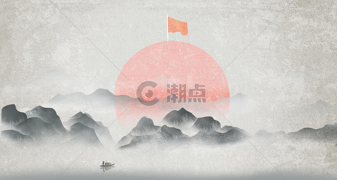 中国升起的红日图片素材免费下载