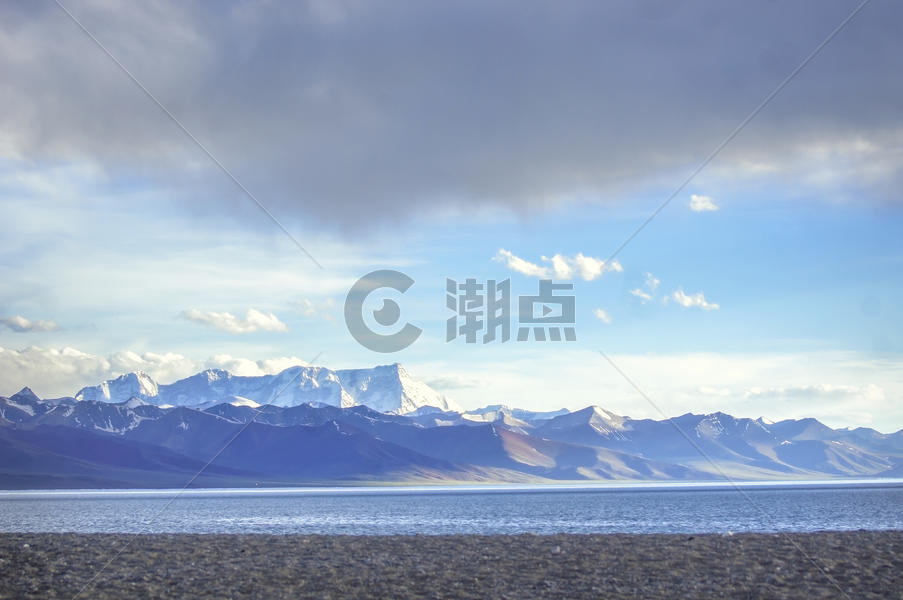 西藏拉萨纳木错湖雪山图片素材免费下载