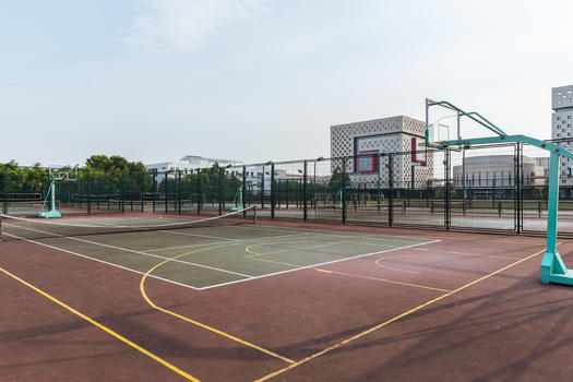 上海视觉艺术学院篮球场图片素材免费下载