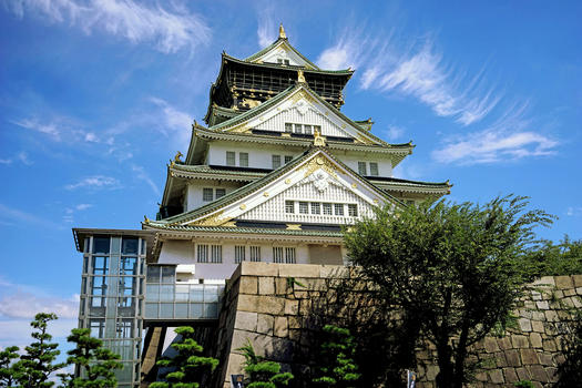 日本大阪城公园天守阁图片素材免费下载