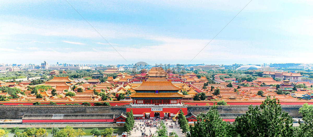 北京故宫建筑全景图片素材免费下载