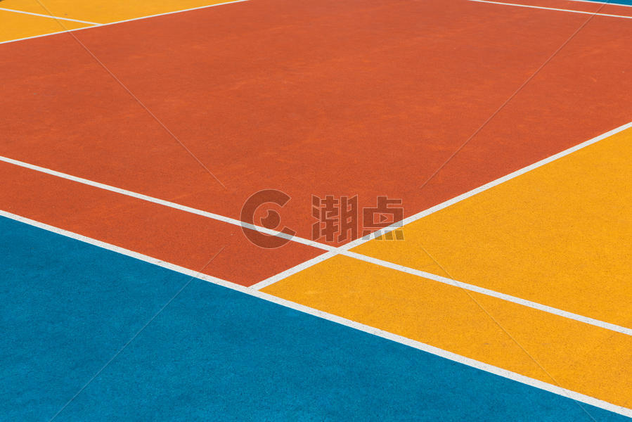 篮球场彩色色块图片素材免费下载
