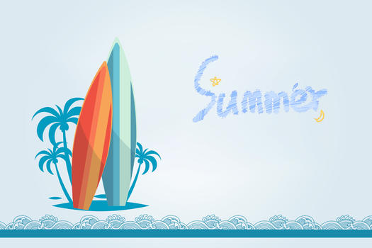 夏天冲浪背景图片素材免费下载